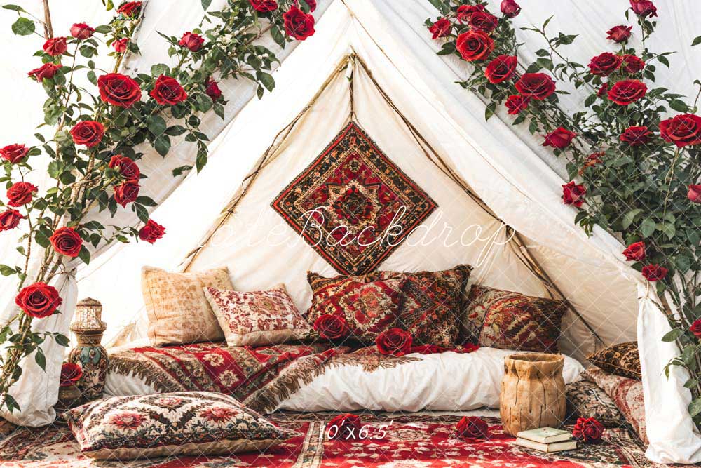 Kate Valentine Rose Bed Backdrop Designed by Emetselch - Image 4