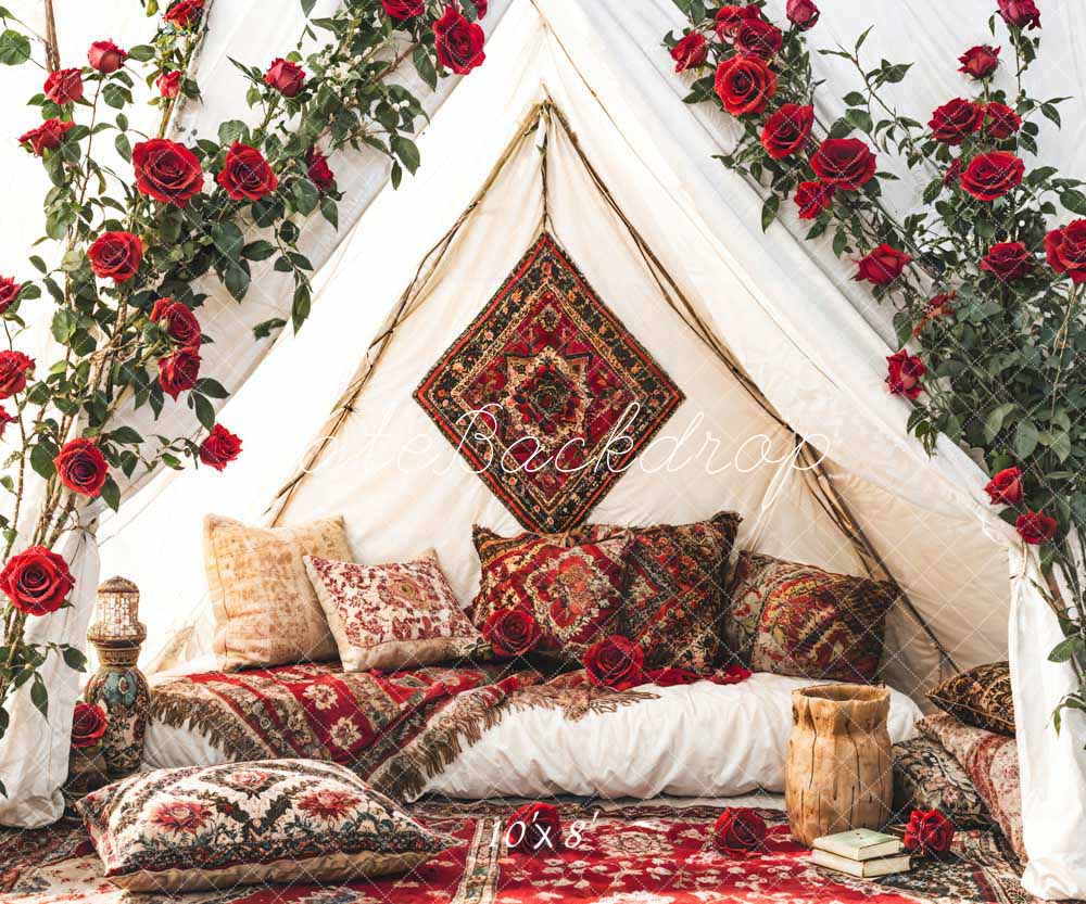 Kate Valentine Rose Bed Backdrop Designed by Emetselch - Image 5