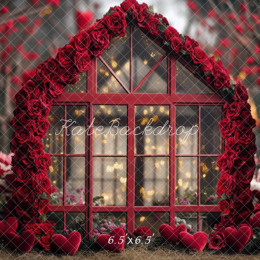 Kate Valentine Rose Greenhouse Hearts Backdrop Designed by Mini MakeBelieve - Image 2