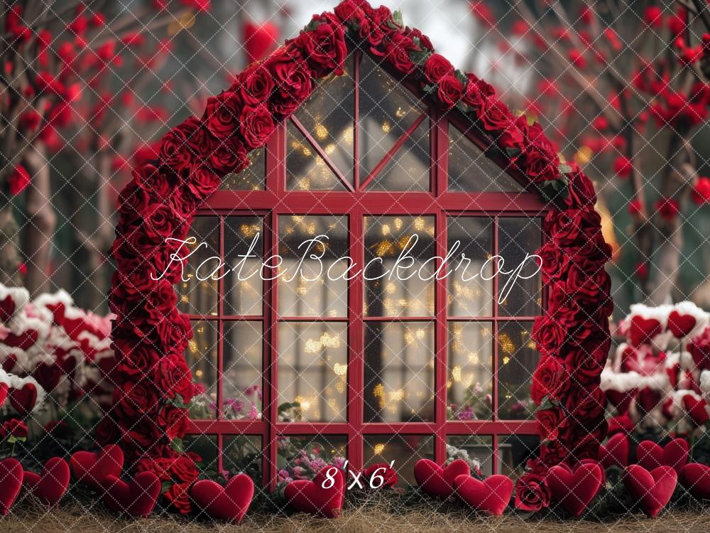 Kate Valentine Rose Greenhouse Hearts Backdrop Designed by Mini MakeBelieve - Image 3