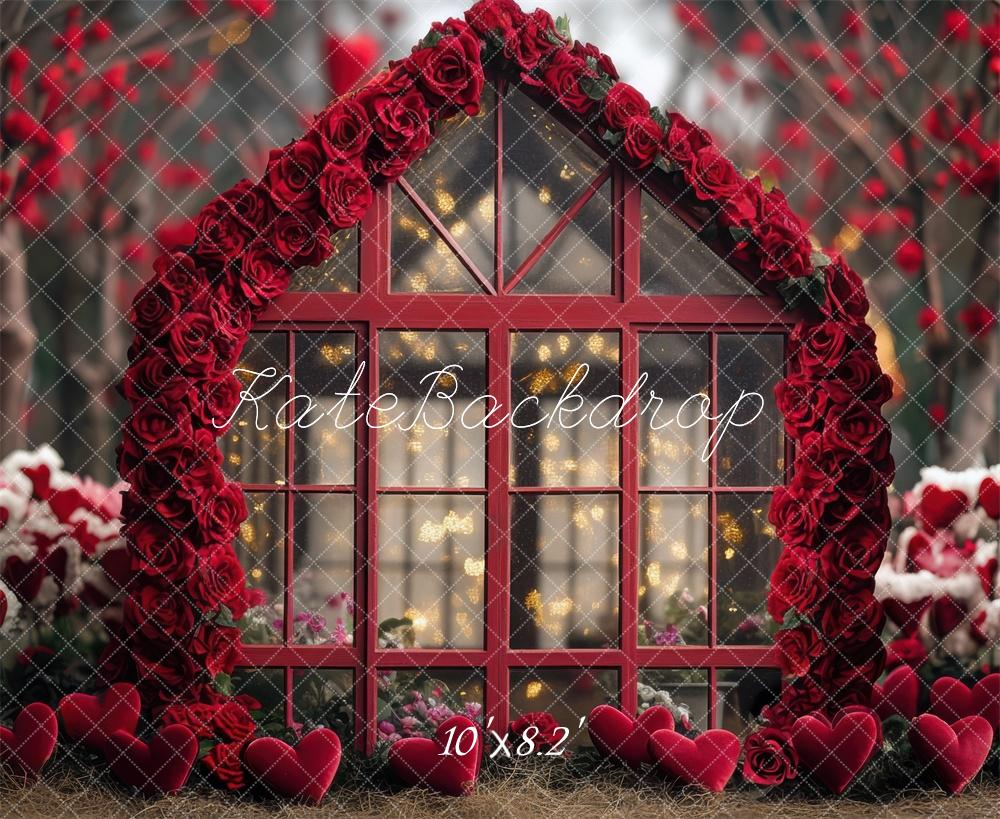 Kate Valentine Rose Greenhouse Hearts Backdrop Designed by Mini MakeBelieve - Image 5