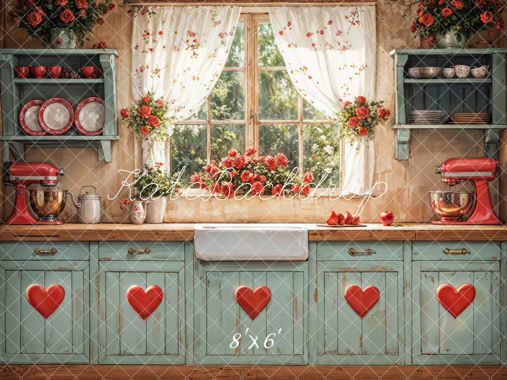 Kate Valentine Rustic Kitchen Window Backdrop Designed by GQ - Image 3