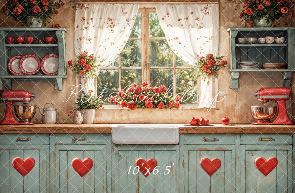 Kate Valentine Rustic Kitchen Window Backdrop Designed by GQ - Image 4