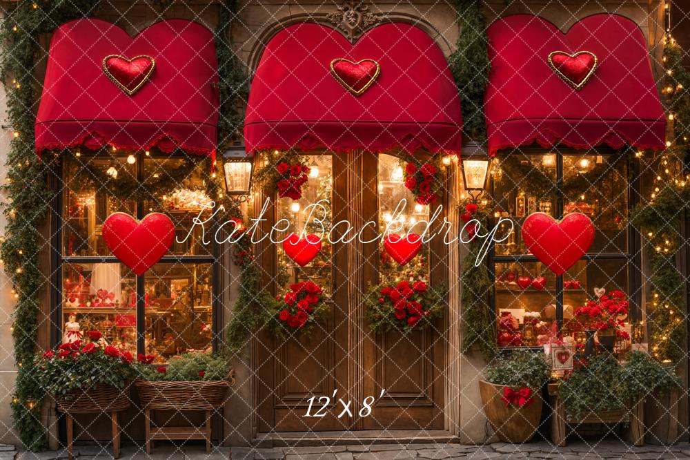 Kate Valentine Shop Front Red Hearts Backdrop Designed by Emetselch - Image 8