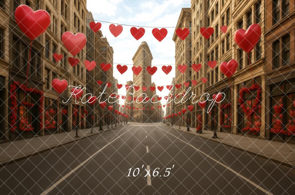 Kate Valentine Urban Street Heart Balloons Backdrop Designed by Megan Leigh Photography - Image 4