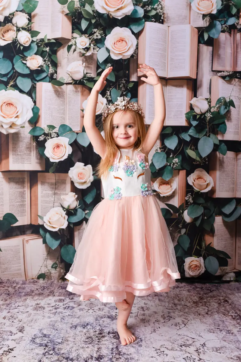 Kate Spring Vintage Books Roses Backdrop Designed by Emetselch - Image 5