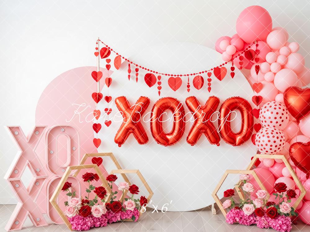 Kate Valentine XO Balloons Heart Garland Backdrop Designed by Patty Robert - Image 3