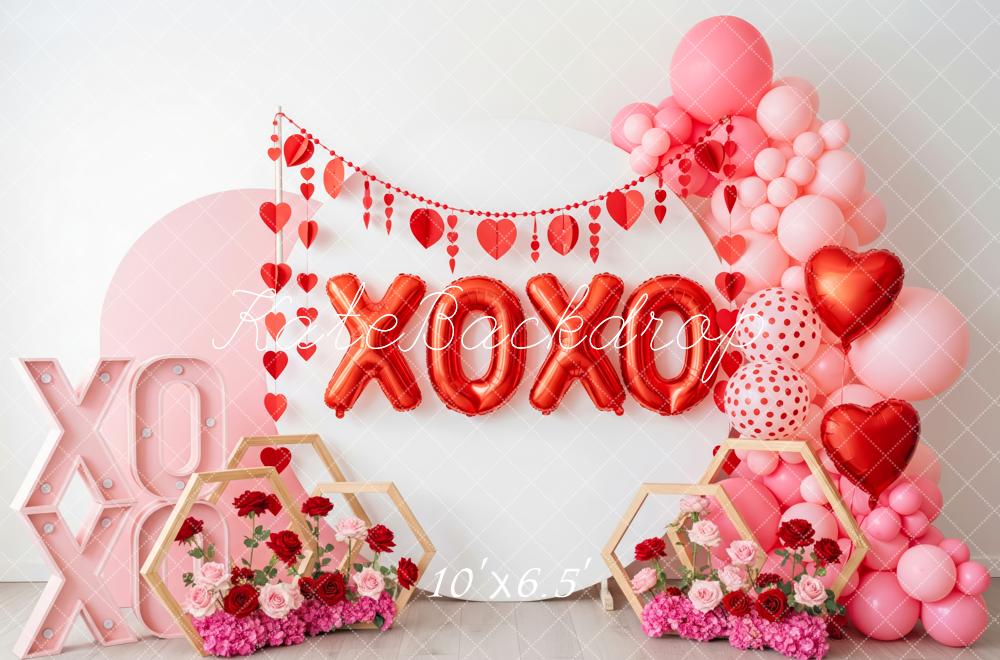 Kate Valentine XO Balloons Heart Garland Backdrop Designed by Patty Robert - Image 4