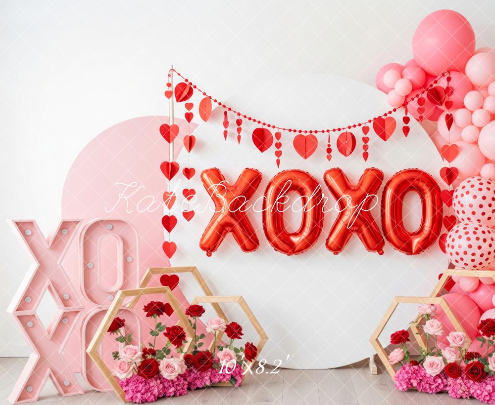Kate Valentine XO Balloons Heart Garland Backdrop Designed by Patty Robert - Image 6