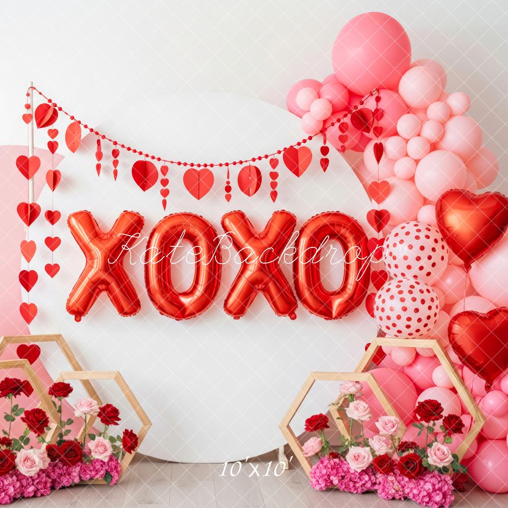 Kate Valentine XO Balloons Heart Garland Backdrop Designed by Patty Robert - Image 7