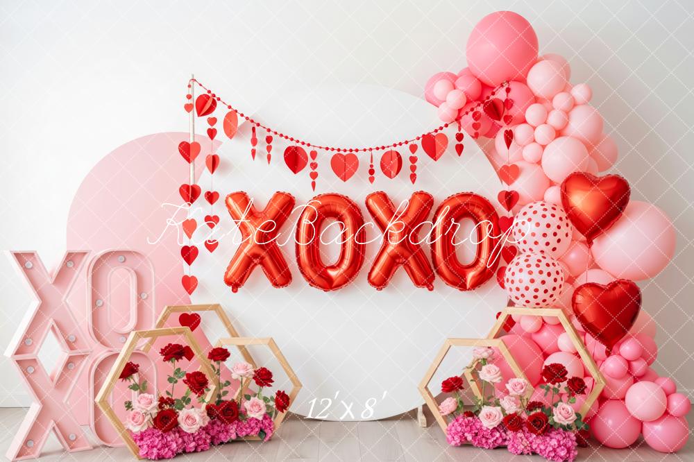 Kate Valentine XO Balloons Heart Garland Backdrop Designed by Patty Robert - Image 8