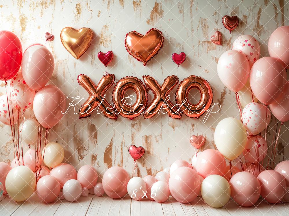 Kate Valentine's Balloons XOXO Heart Backdrop Designed by Emetselch - Image 8