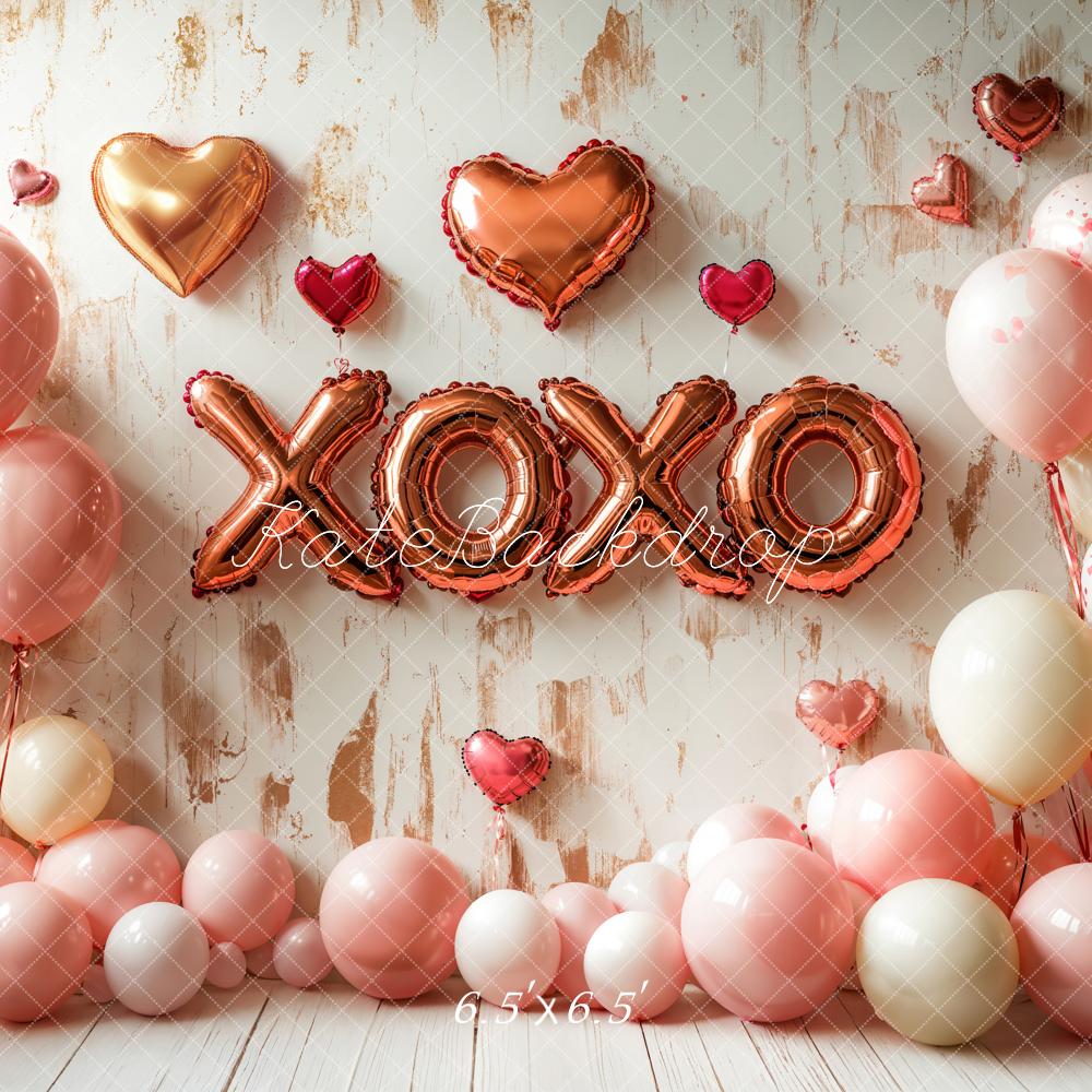 Kate Valentine's Balloons XOXO Heart Backdrop Designed by Emetselch - Image 9