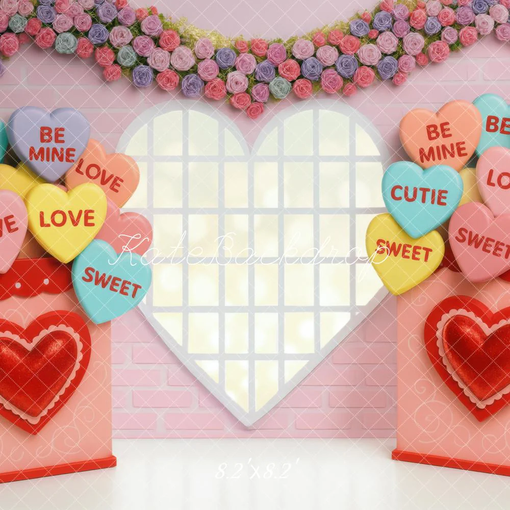 Kate Valentines Candy Heart Window Garland Backdrop Designed by Mini MakeBelieve - Image 5