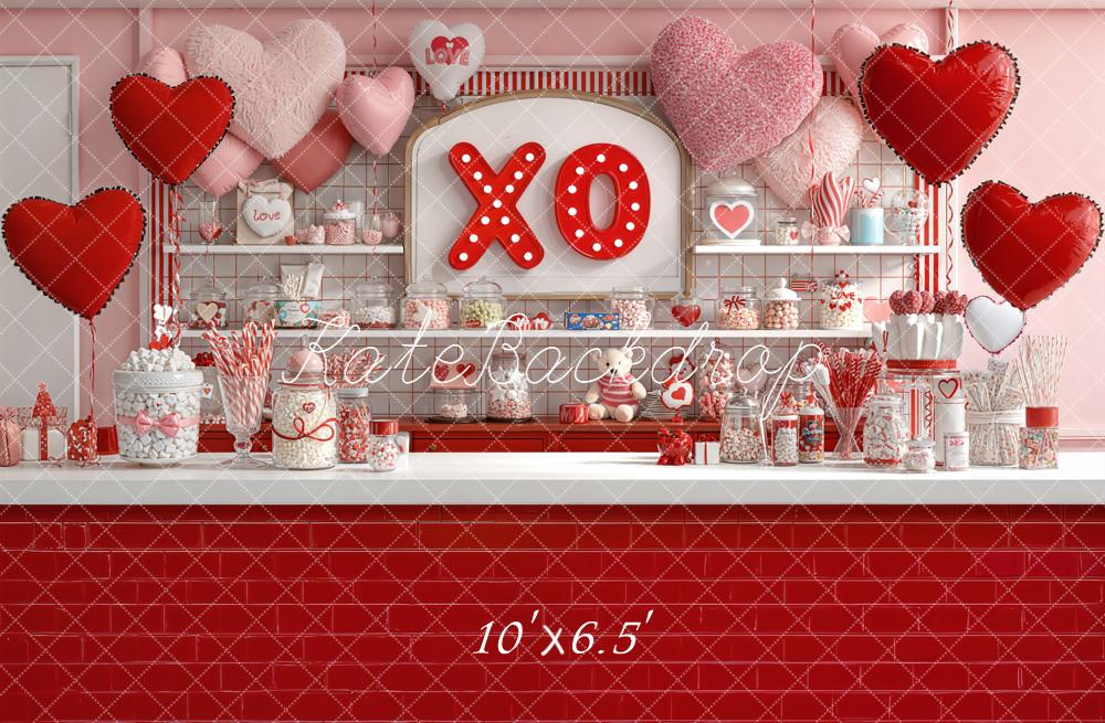 Kate Valentines Candy Shop Hearts Balloons Backdrop Designed by Emetselch - Image 4