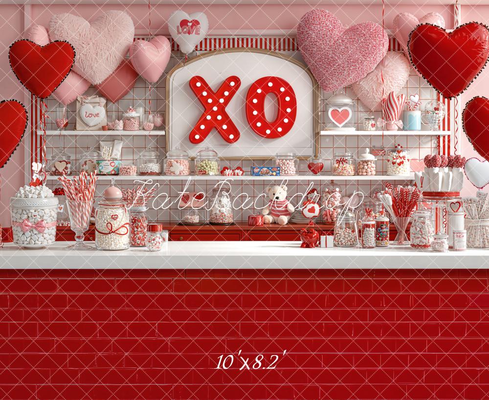Kate Valentines Candy Shop Hearts Balloons Backdrop Designed by Emetselch - Image 6