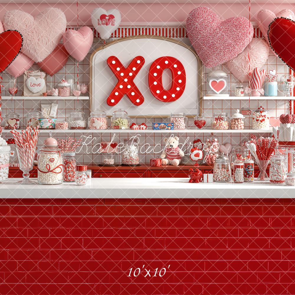 Kate Valentines Candy Shop Hearts Balloons Backdrop Designed by Emetselch - Image 7