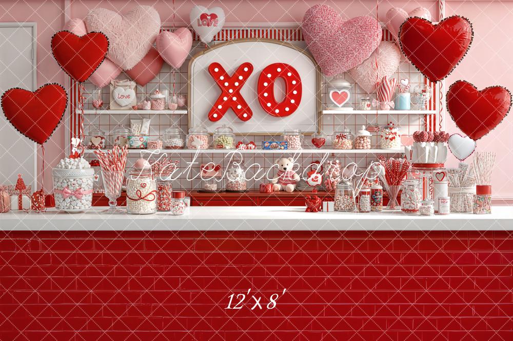 Kate Valentines Candy Shop Hearts Balloons Backdrop Designed by Emetselch - Image 8