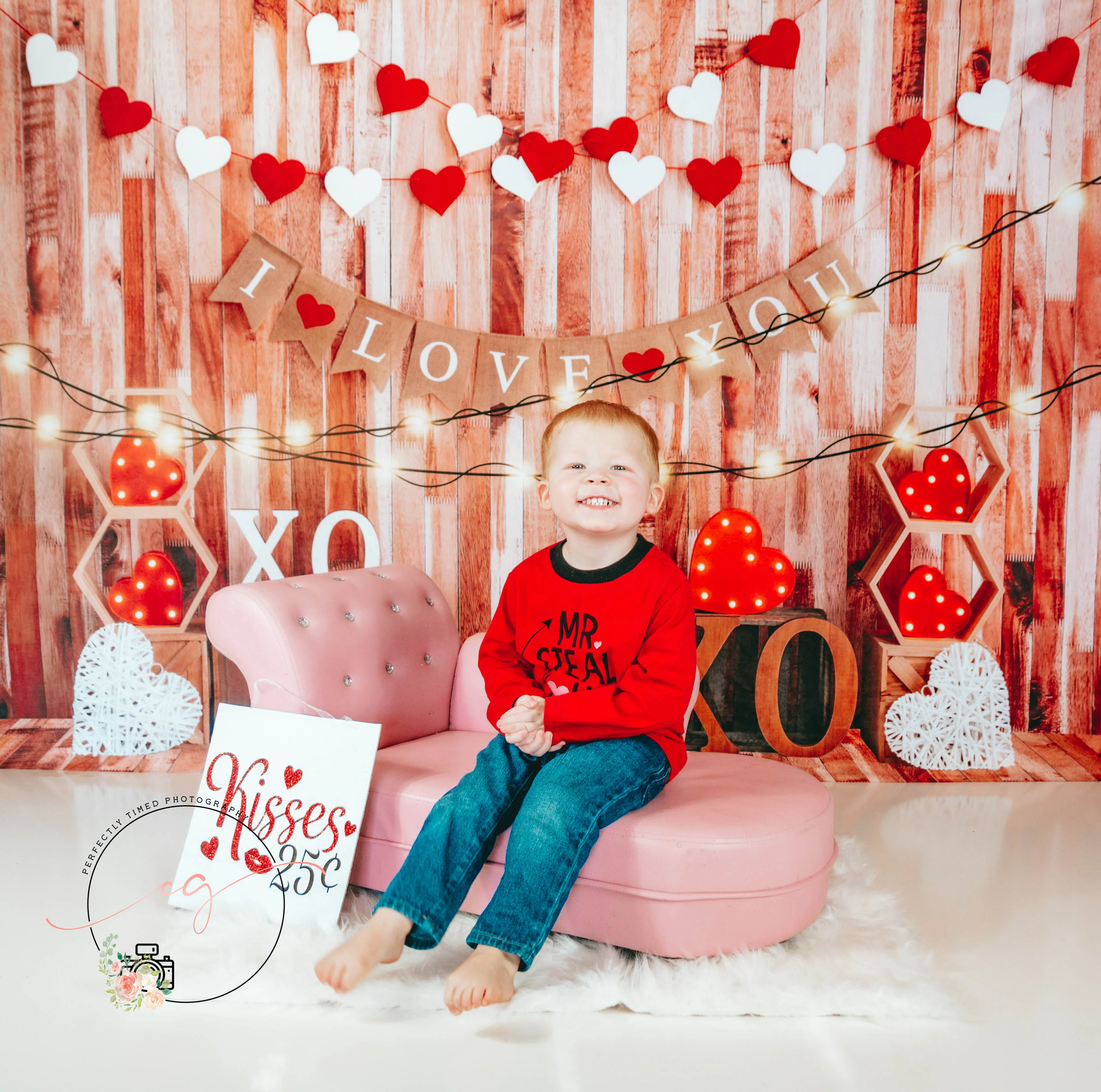 Kate Valentine's day Backdrop Light Love Heart Designed by Emetselch - Image 3