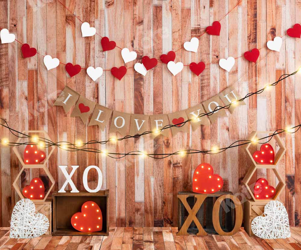 Kate Valentine's day Backdrop Light Love Heart Designed by Emetselch - Image 7