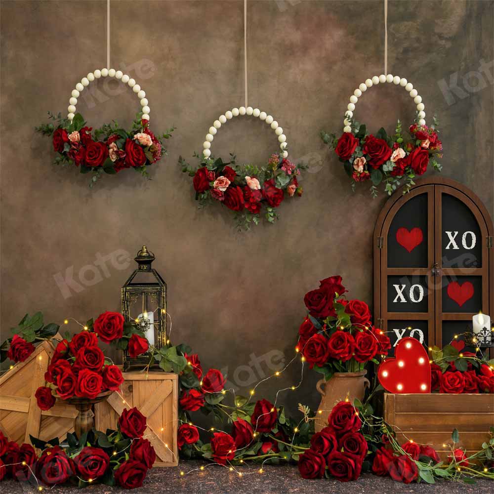 Kate Valentine's Day Backdrop Vintage Rose Designed by Emetselch - Image 6