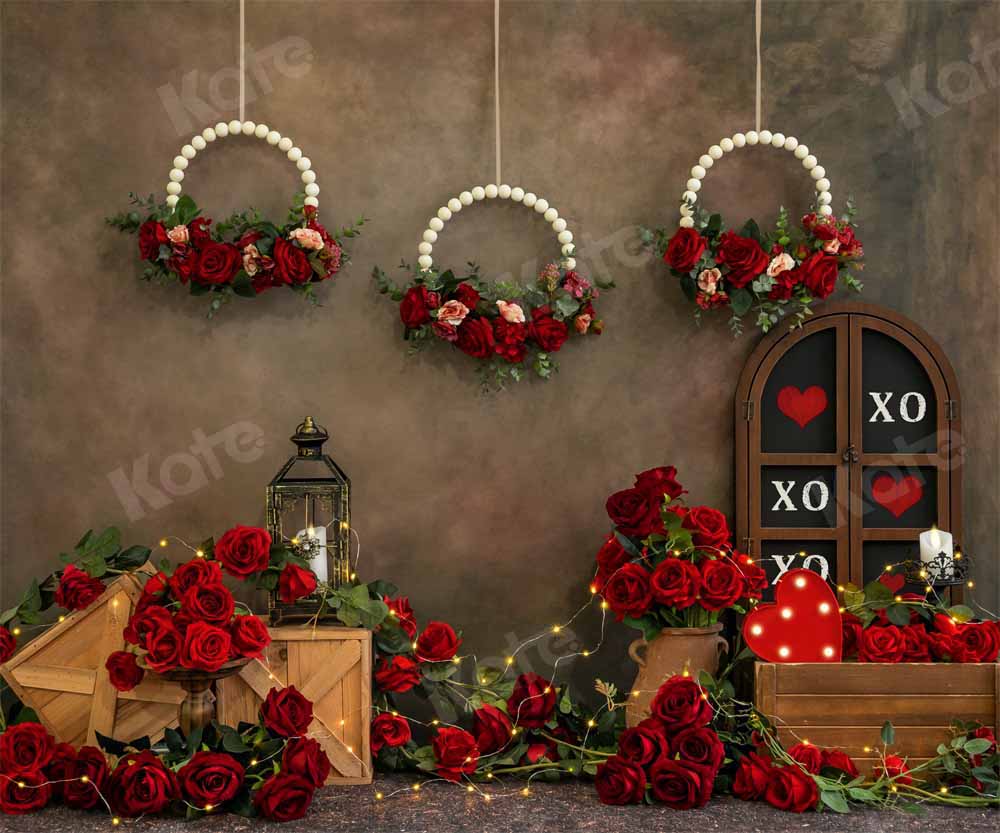 Kate Valentine's Day Backdrop Vintage Rose Designed by Emetselch - Image 7
