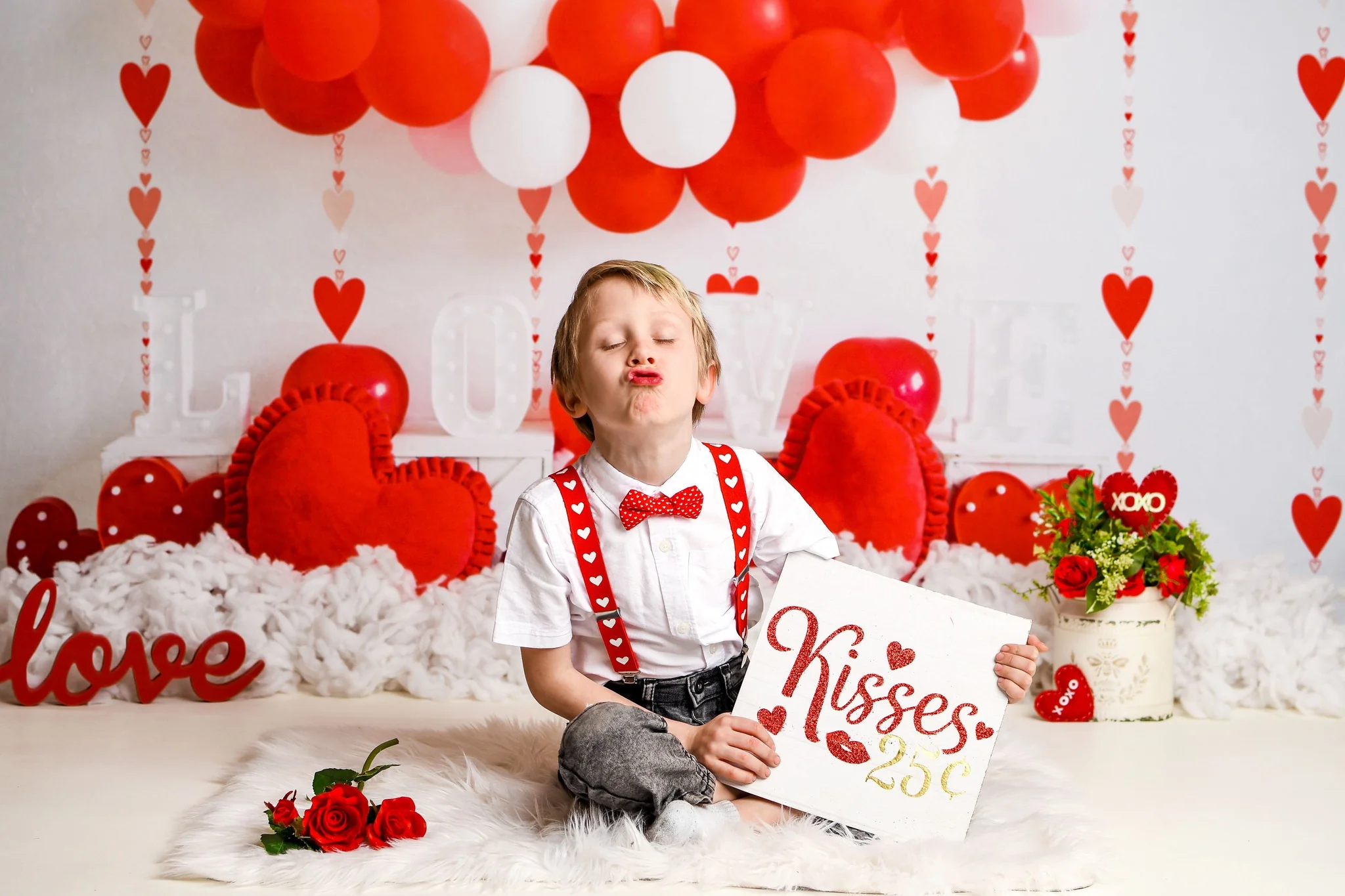 Kate Valentine's Day Balloons Love Heart Backdrop Designed by Uta Mueller Photography - Image 10