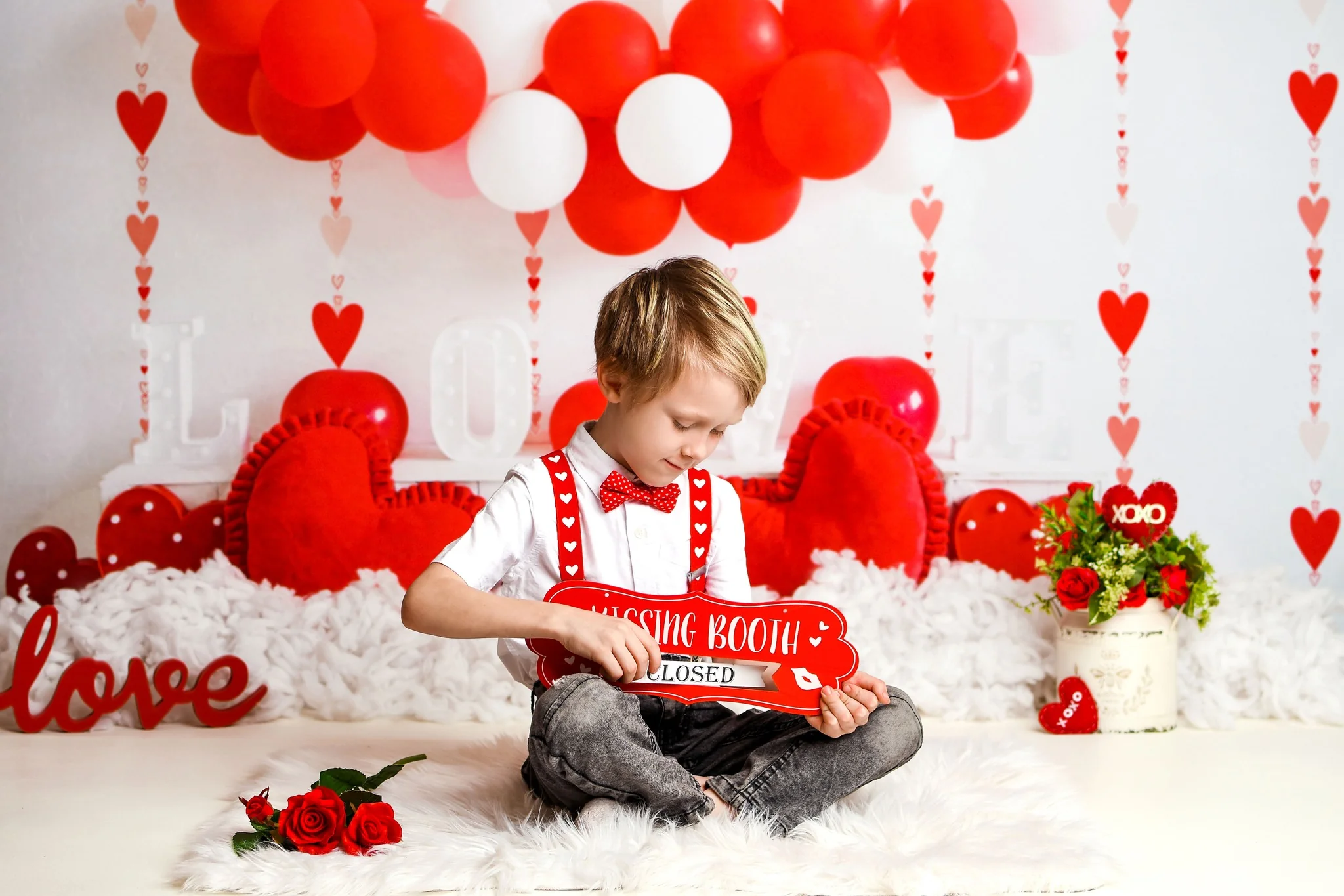 Kate Valentine's Day Balloons Love Heart Backdrop Designed by Uta Mueller Photography - Image 11