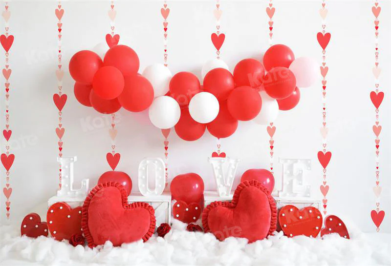 Kate Valentine's Day Balloons Love Heart Backdrop Designed by Uta Mueller Photography - Image 2