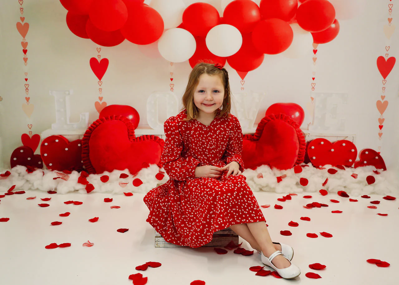 Kate Valentine's Day Balloons Love Heart Backdrop Designed by Uta Mueller Photography - Image 4