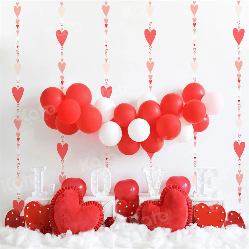 Kate Valentine's Day Balloons Love Heart Backdrop Designed by Uta Mueller Photography - Image 6