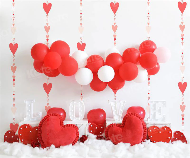Kate Valentine's Day Balloons Love Heart Backdrop Designed by Uta Mueller Photography - Image 7