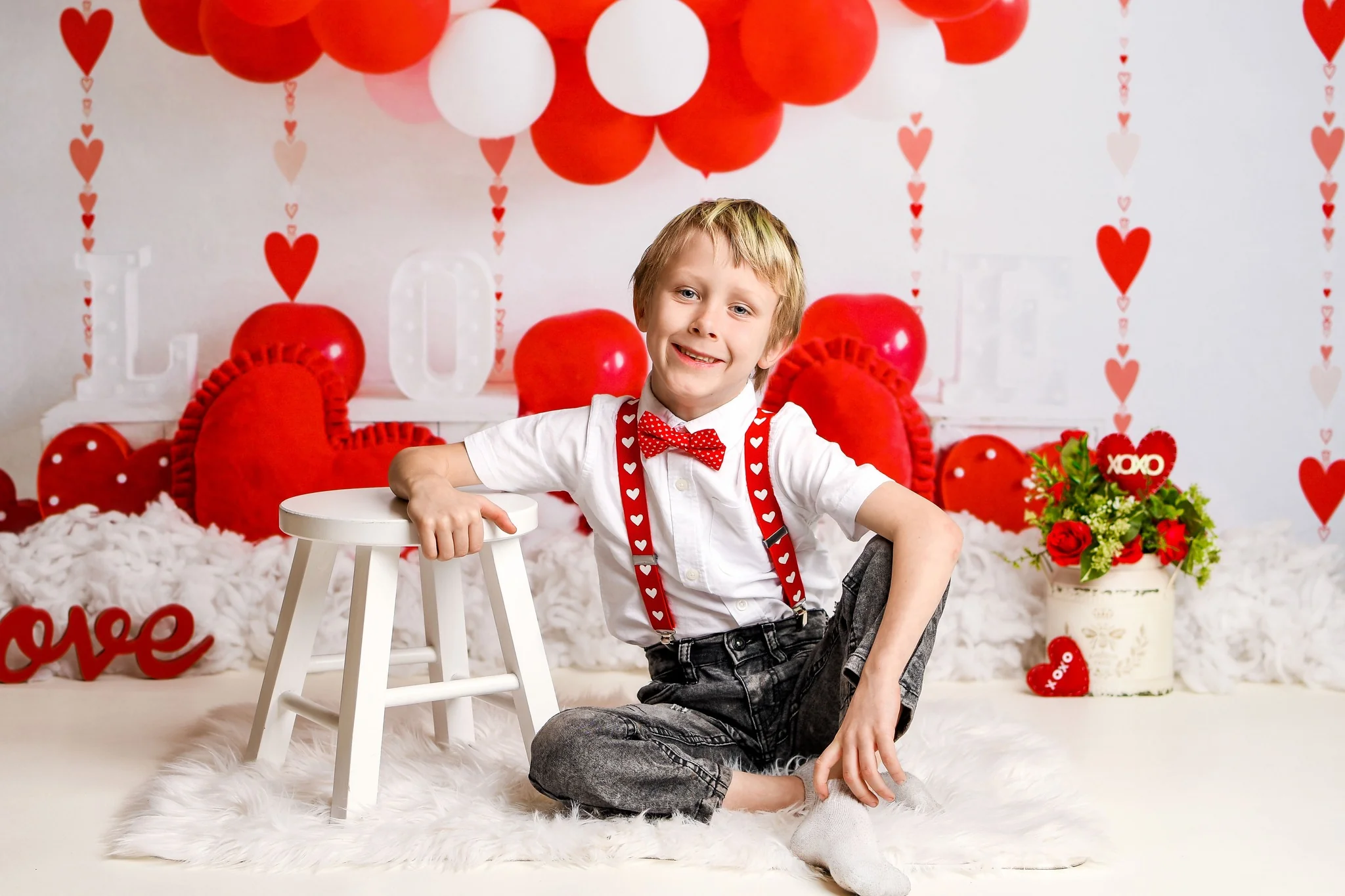 Kate Valentine's Day Balloons Love Heart Backdrop Designed by Uta Mueller Photography - Image 9