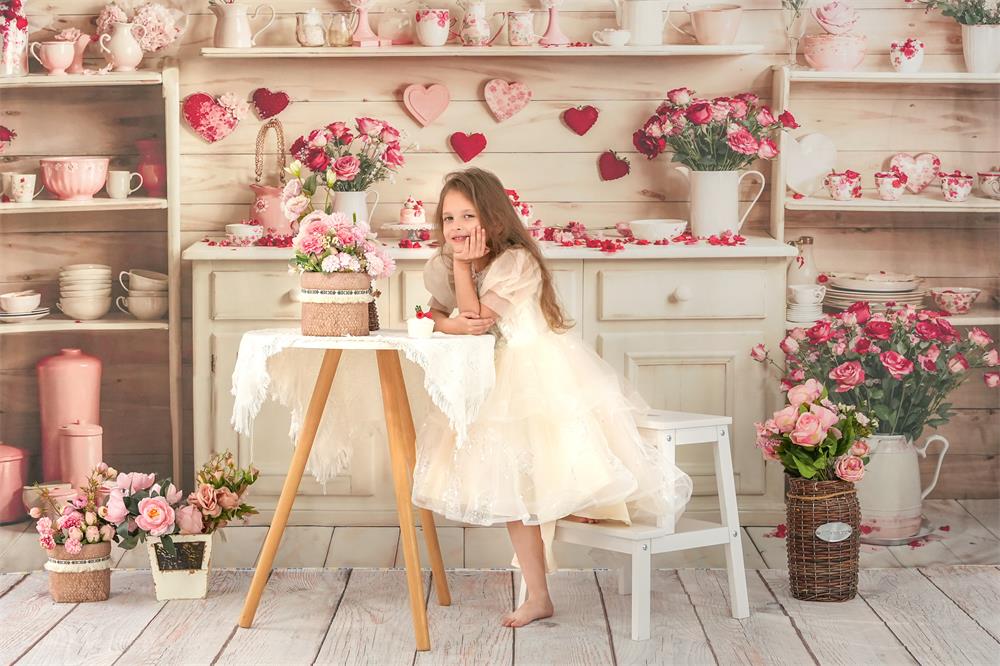 Kate Valentine's Day Beige Kitchen Backdrop Designed by Emetselch - Image 6