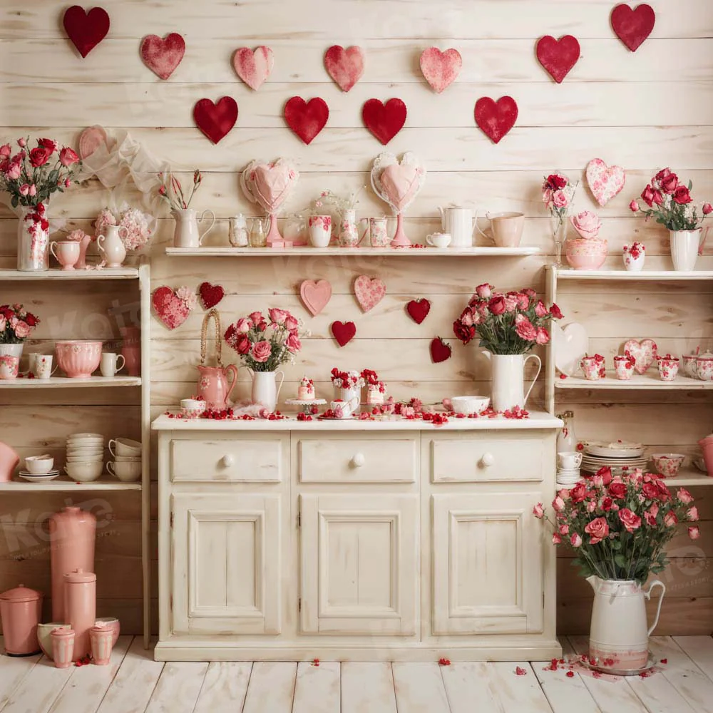 Kate Valentine's Day Beige Kitchen Backdrop Designed by Emetselch - Image 7