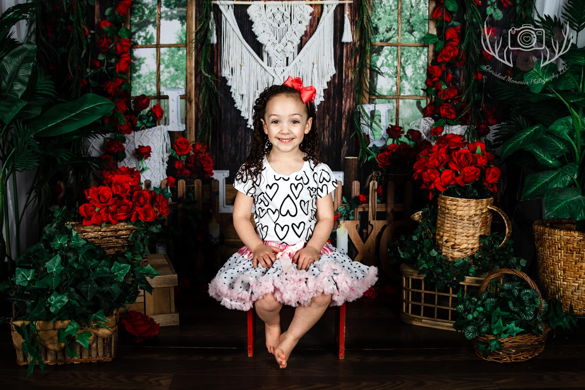 Kate Valentine's Day Boho Spring Window Rose Backdrop Designed by Emetselch - Image 3