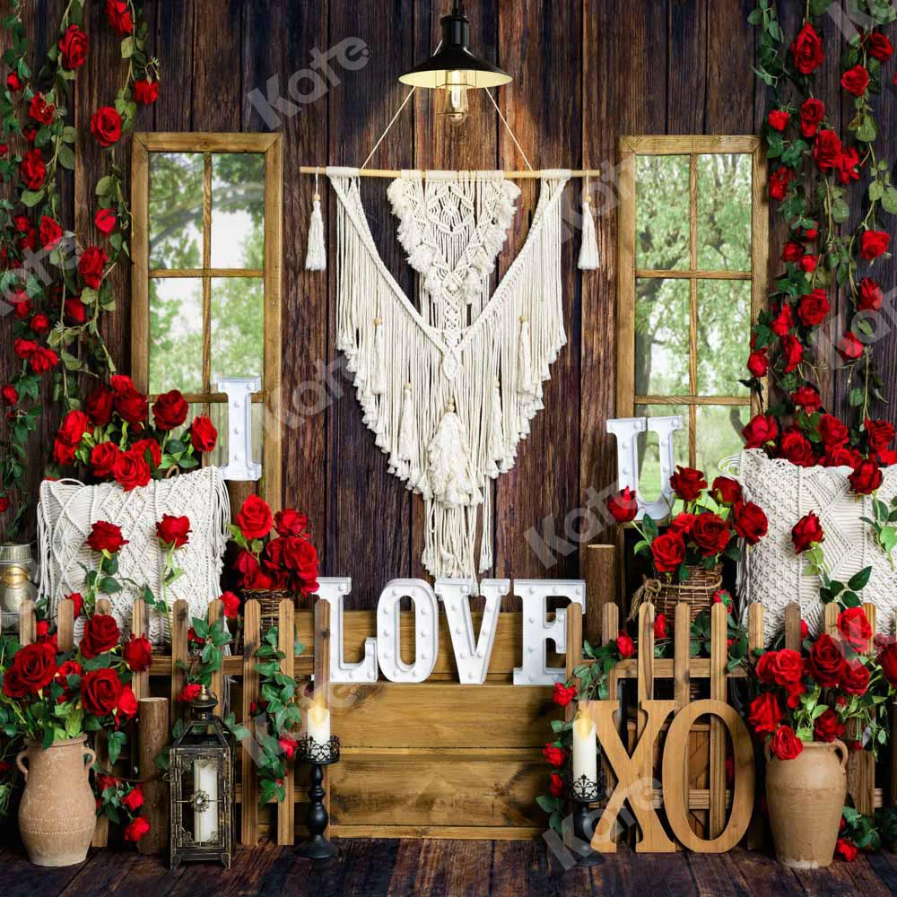 Kate Valentine's Day Boho Spring Window Rose Backdrop Designed by Emetselch - Image 5