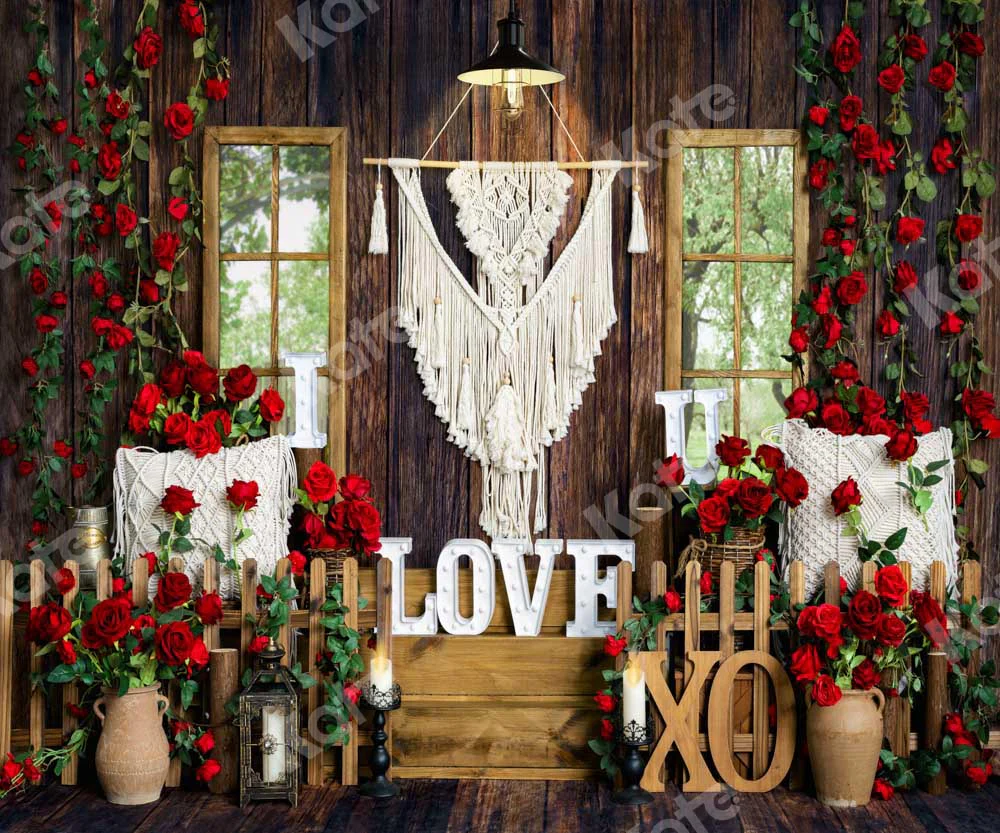 Kate Valentine's Day Boho Spring Window Rose Backdrop Designed by Emetselch - Image 6