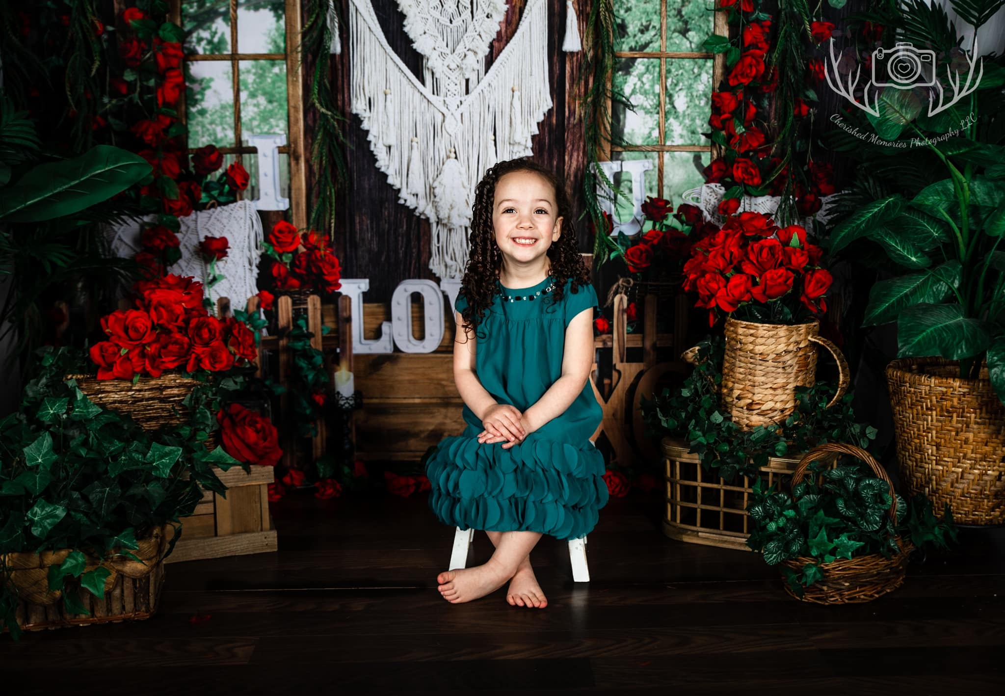 Kate Valentine's Day Boho Spring Window Rose Backdrop Designed by Emetselch - Image 7