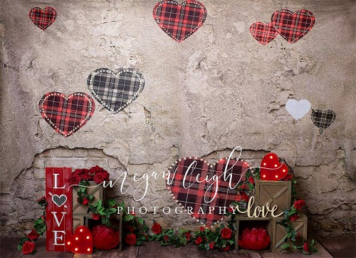 Kate Valentine's Day Brick Wall Backdrop Designed by Megan Leigh Photography - Image 2