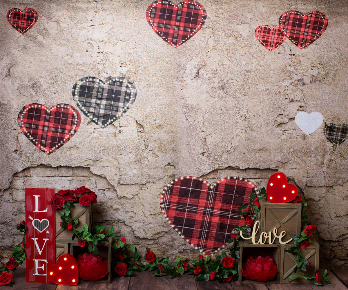 Kate Valentine's Day Brick Wall Backdrop Designed by Megan Leigh Photography - Image 4