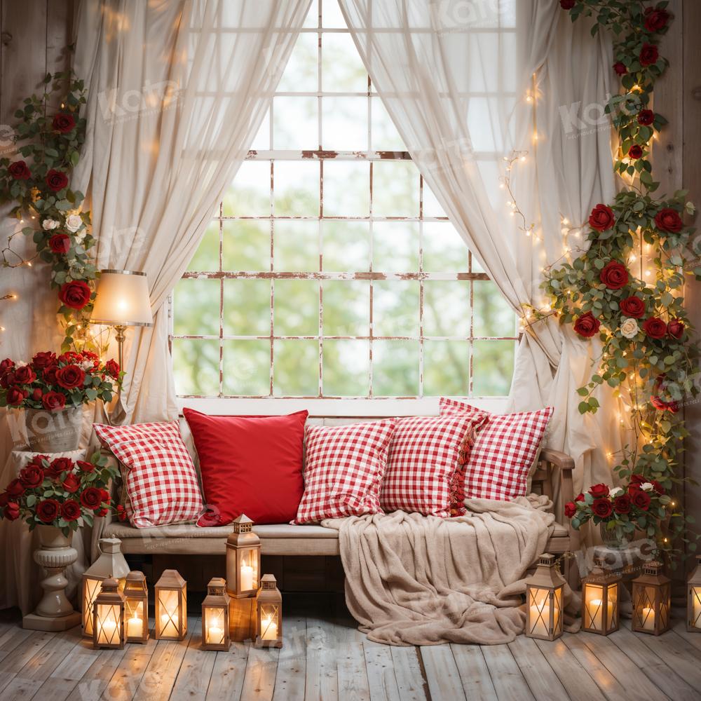 Kate Valentine's Day Candle Rose Room Backdrop Designed by Emetselch - Image 2