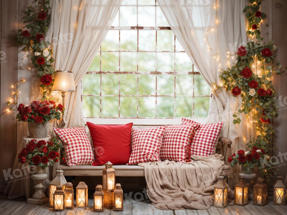 Kate Valentine's Day Candle Rose Room Backdrop Designed by Emetselch - Image 3