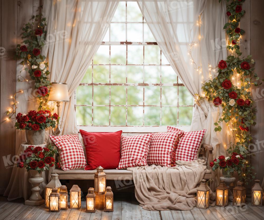 Kate Valentine's Day Candle Rose Room Backdrop Designed by Emetselch - Image 4