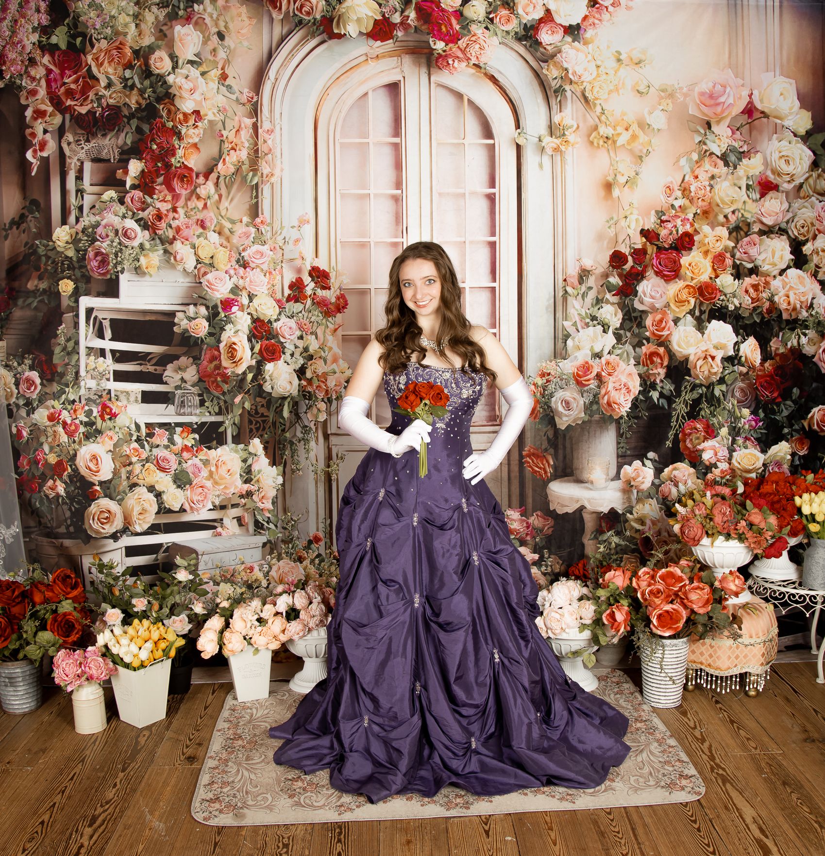 Kate Spring Colorful Flowers Room Backdrop Designed by Emetselch - Image 3