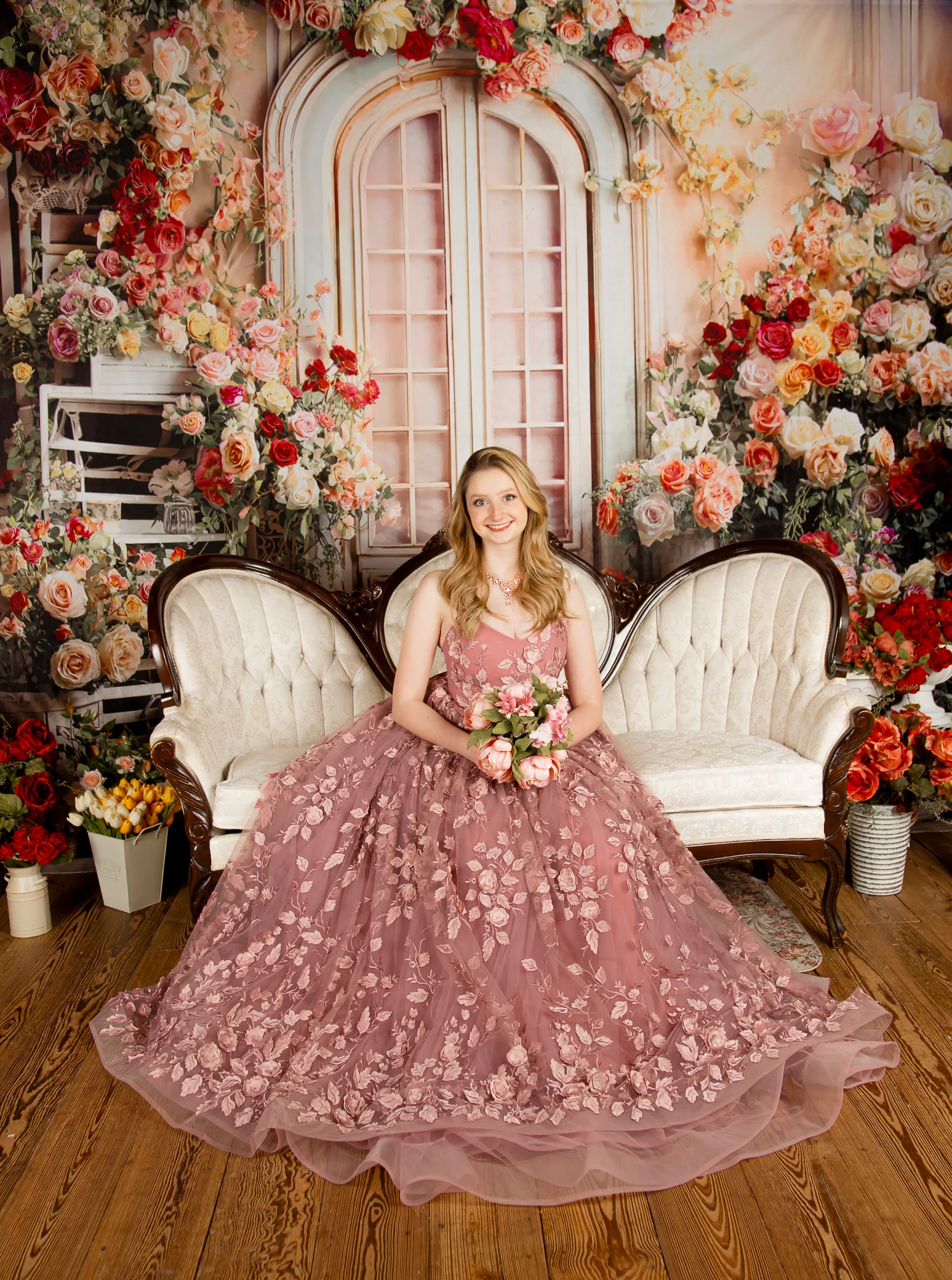Kate Spring Colorful Flowers Room Backdrop Designed by Emetselch - Image 4