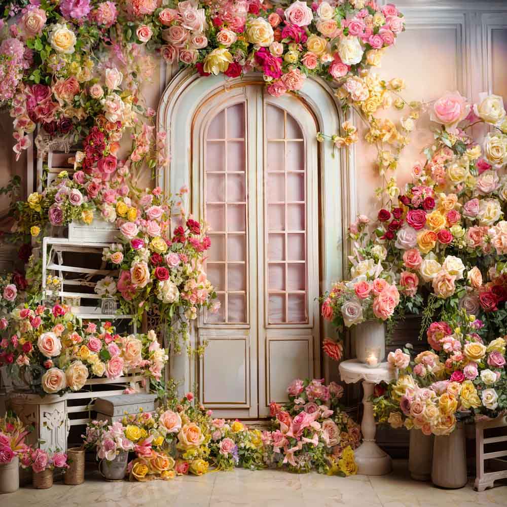 Kate Spring Colorful Flowers Room Backdrop Designed by Emetselch - Image 5
