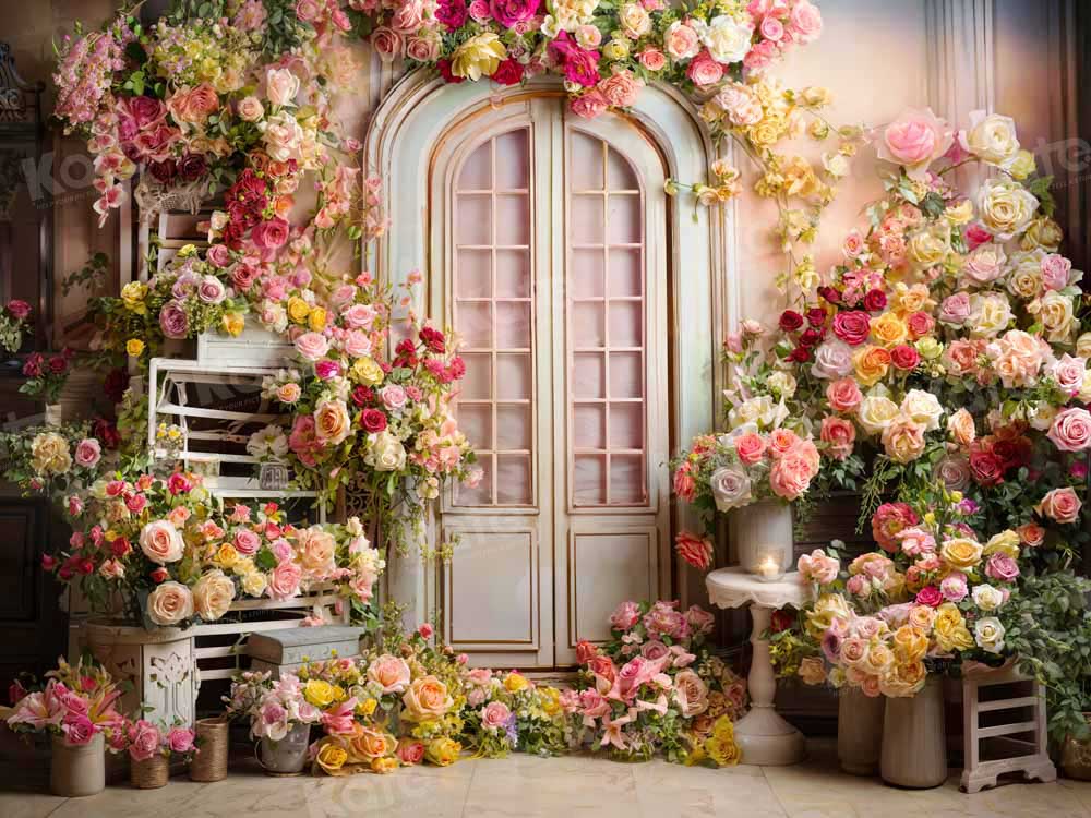 Kate Spring Colorful Flowers Room Backdrop Designed by Emetselch - Image 6