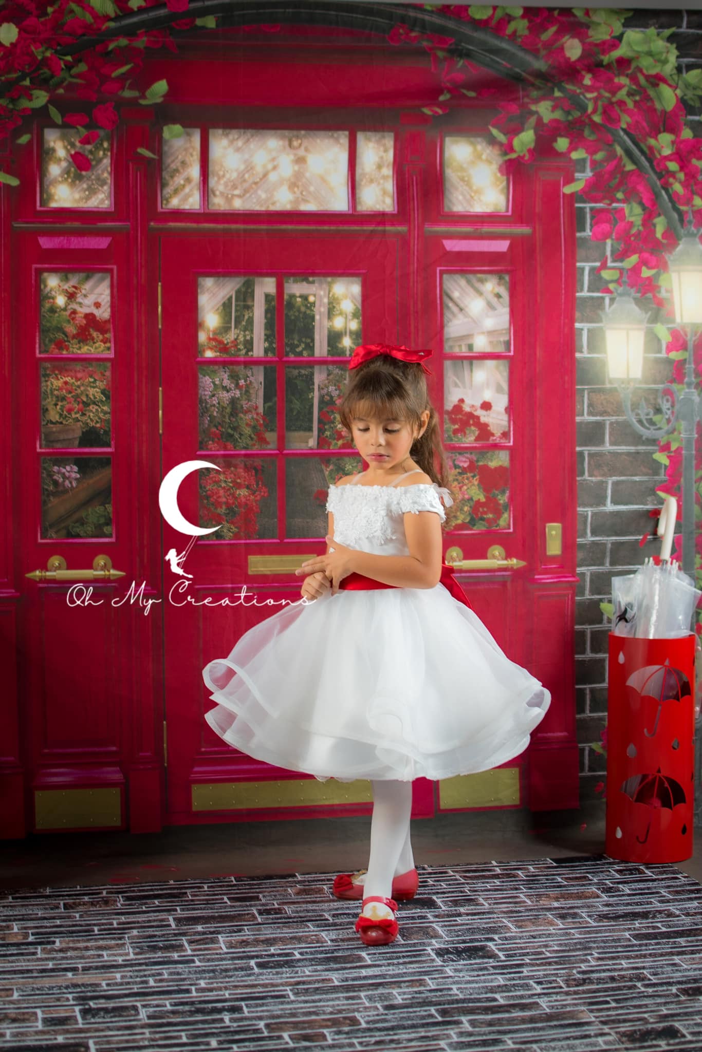 Kate Valentine's Day Flower Shop Backdrop for Photography - Image 3