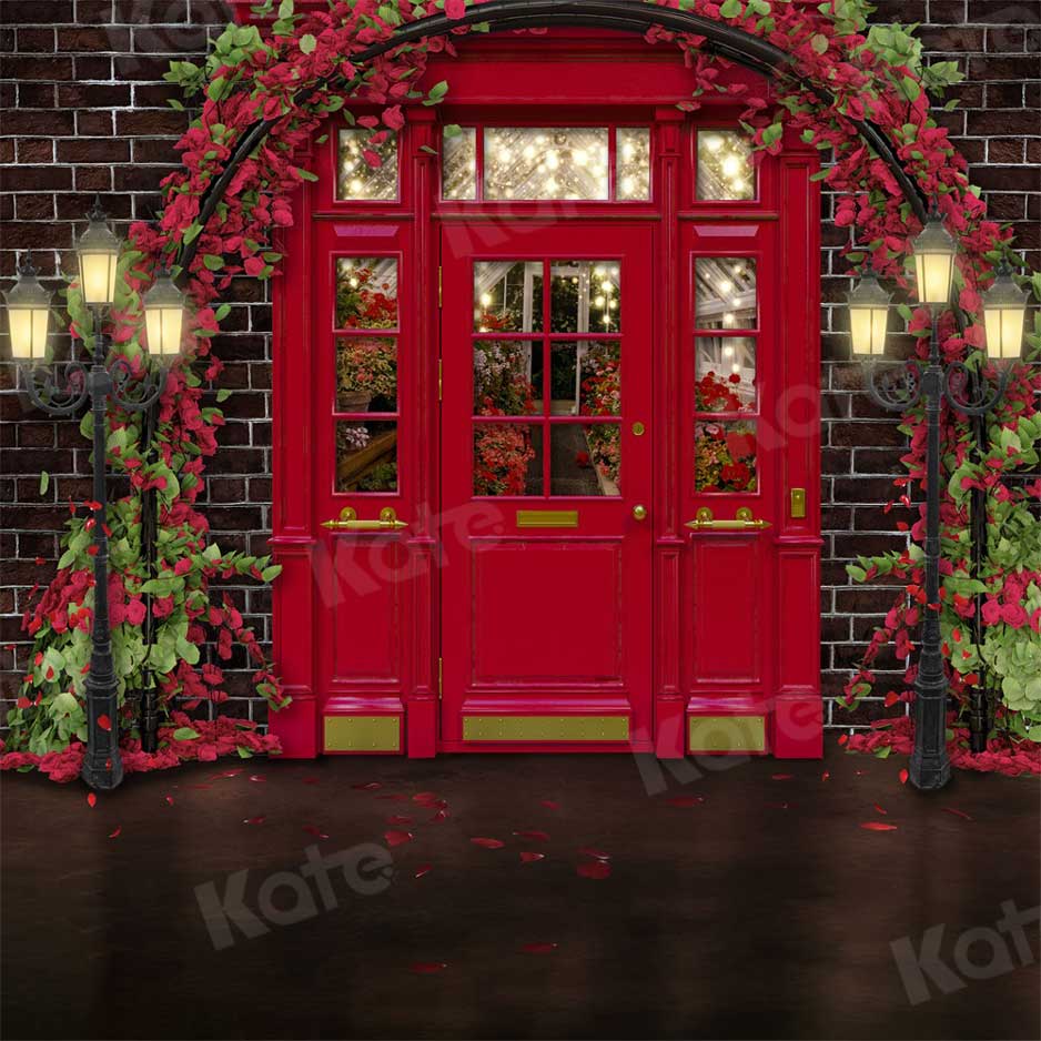 Kate Valentine's Day Flower Shop Backdrop for Photography - Image 4